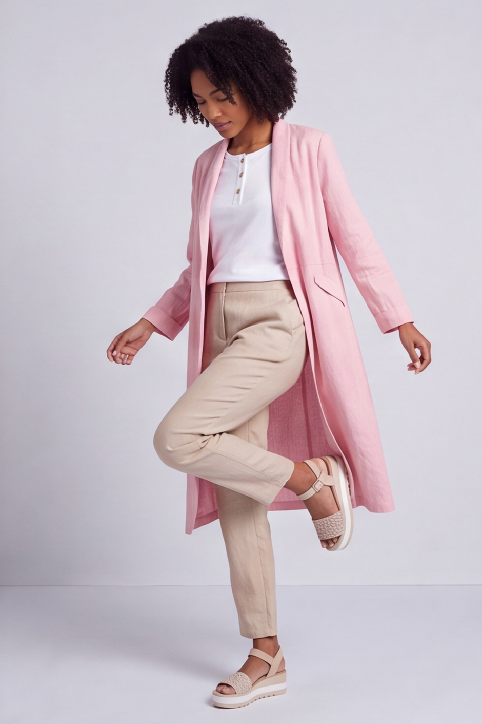 Kapri Linen Pink Jacket