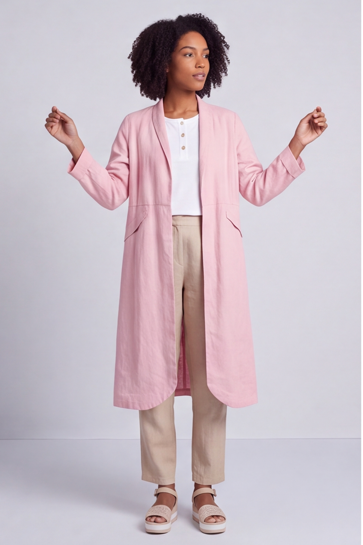 Kapri Linen Pink Jacket