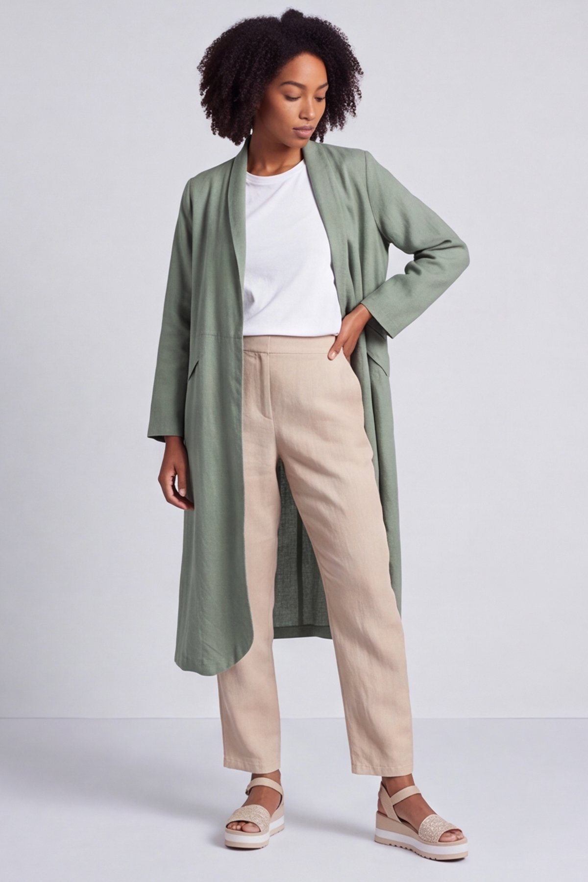 Kapri Linen Sage Jacket