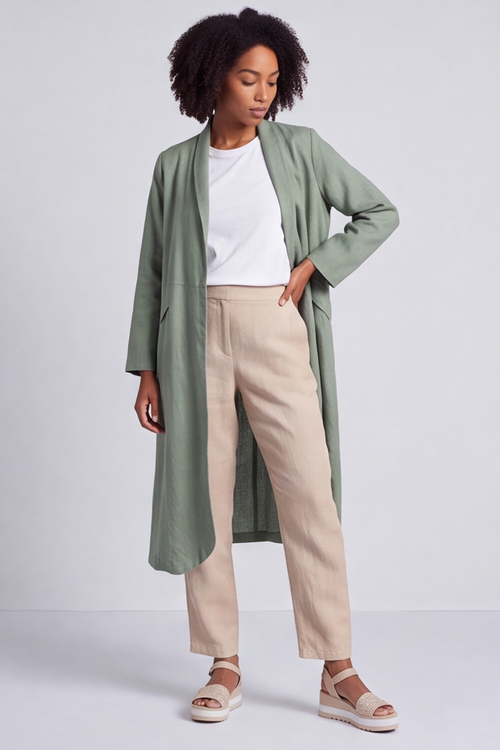 Kapri Linen Sage Jacket - Image 3