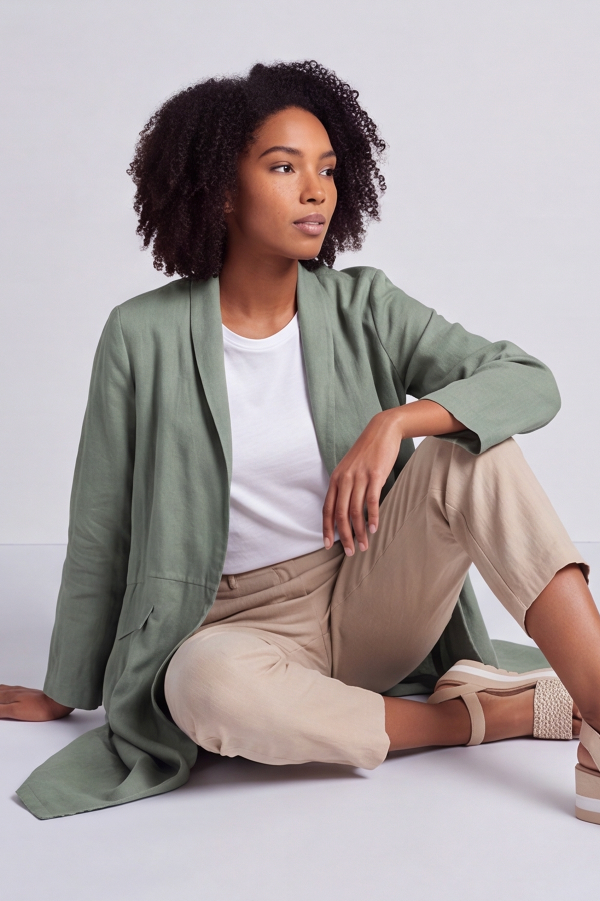 Kapri Linen Sage Jacket