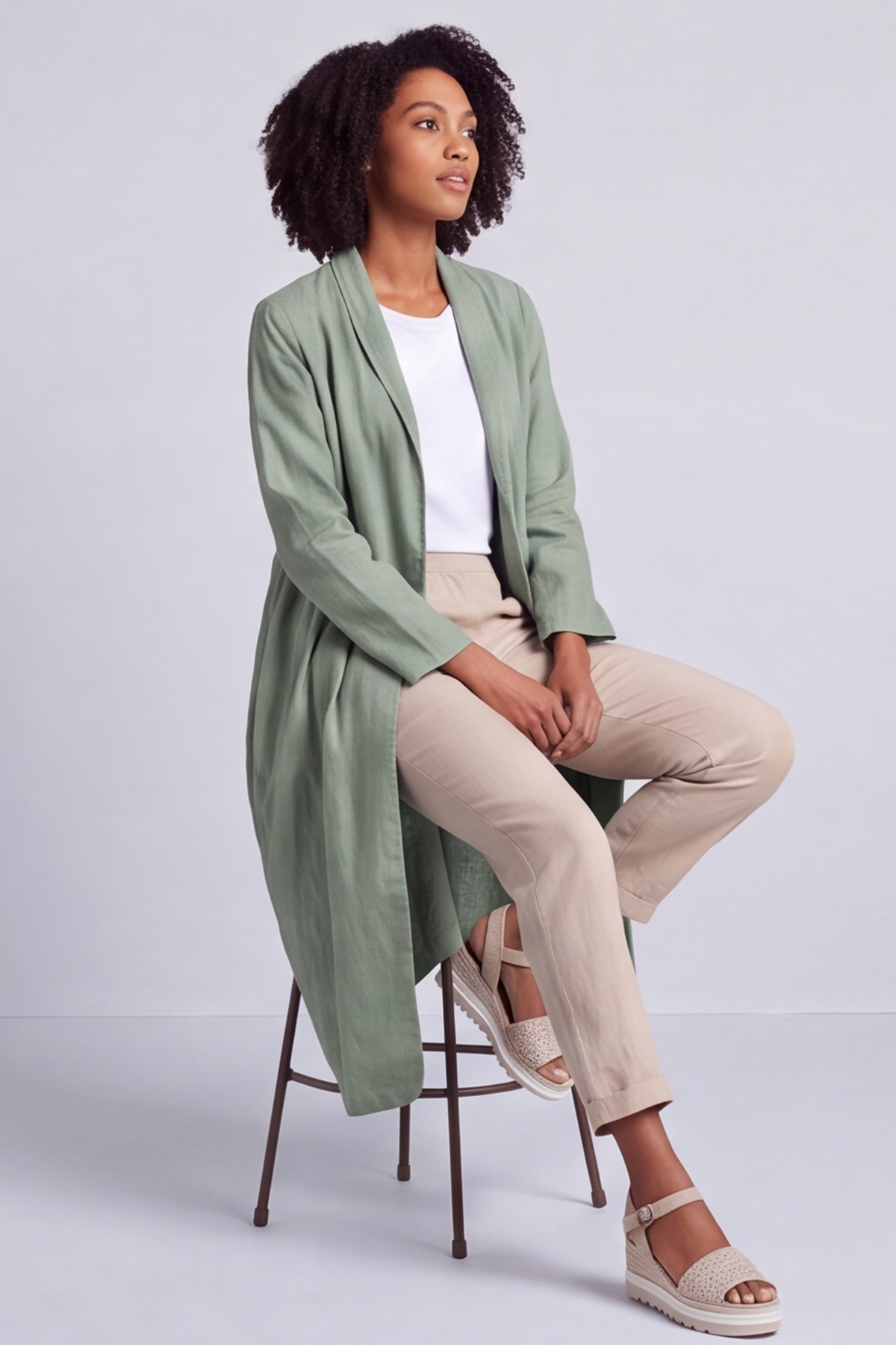 Kapri Linen Sage Jacket