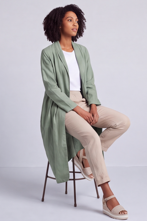 Kapri Linen Sage Jacket - Image 2