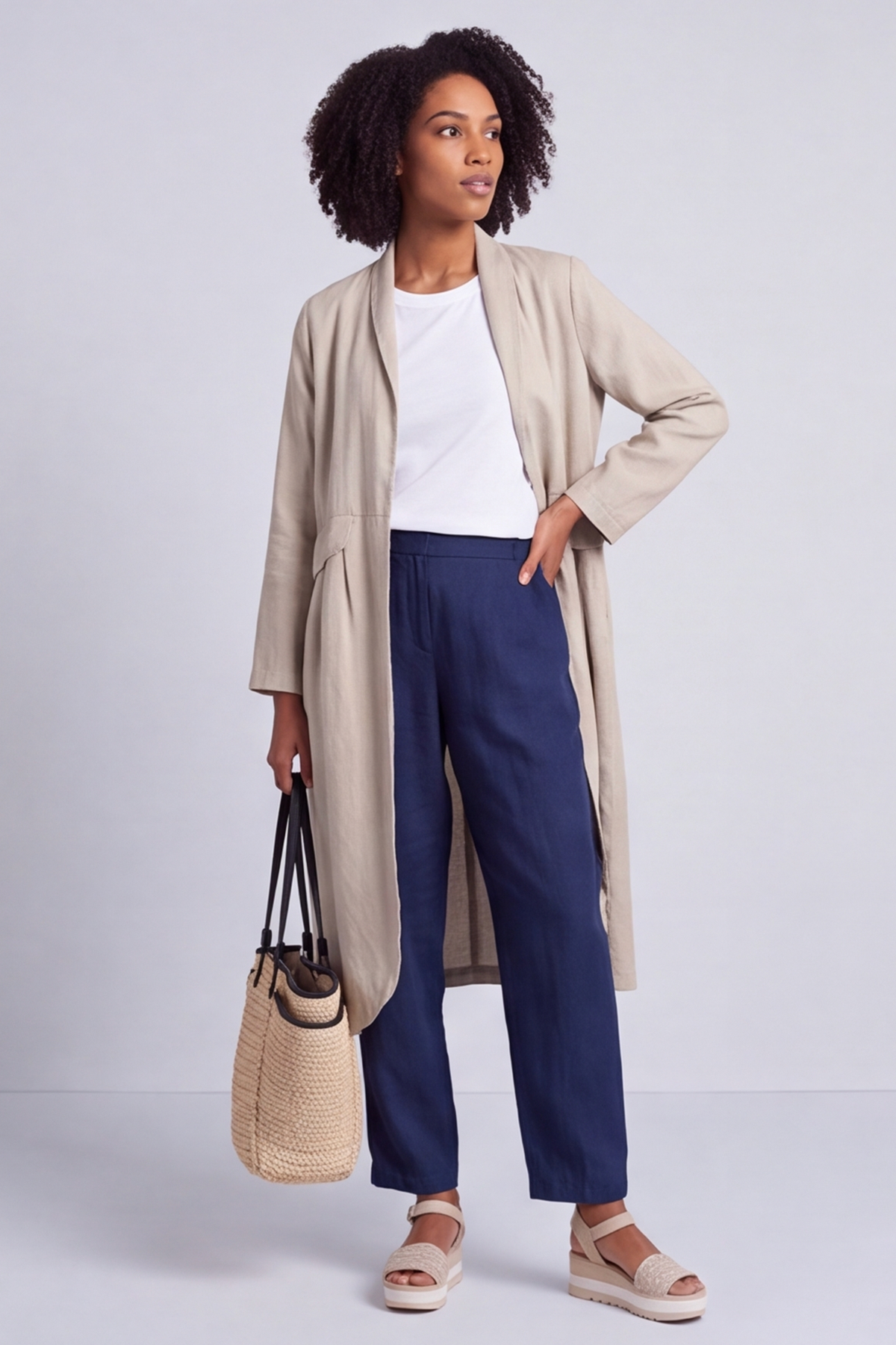 Kapri Linen Stone Jacket