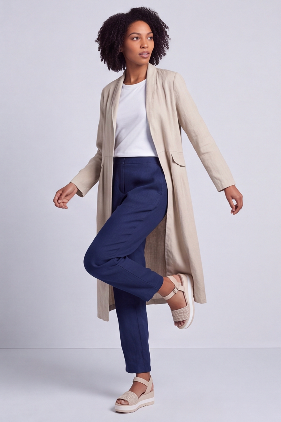 Kapri Linen Stone Jacket