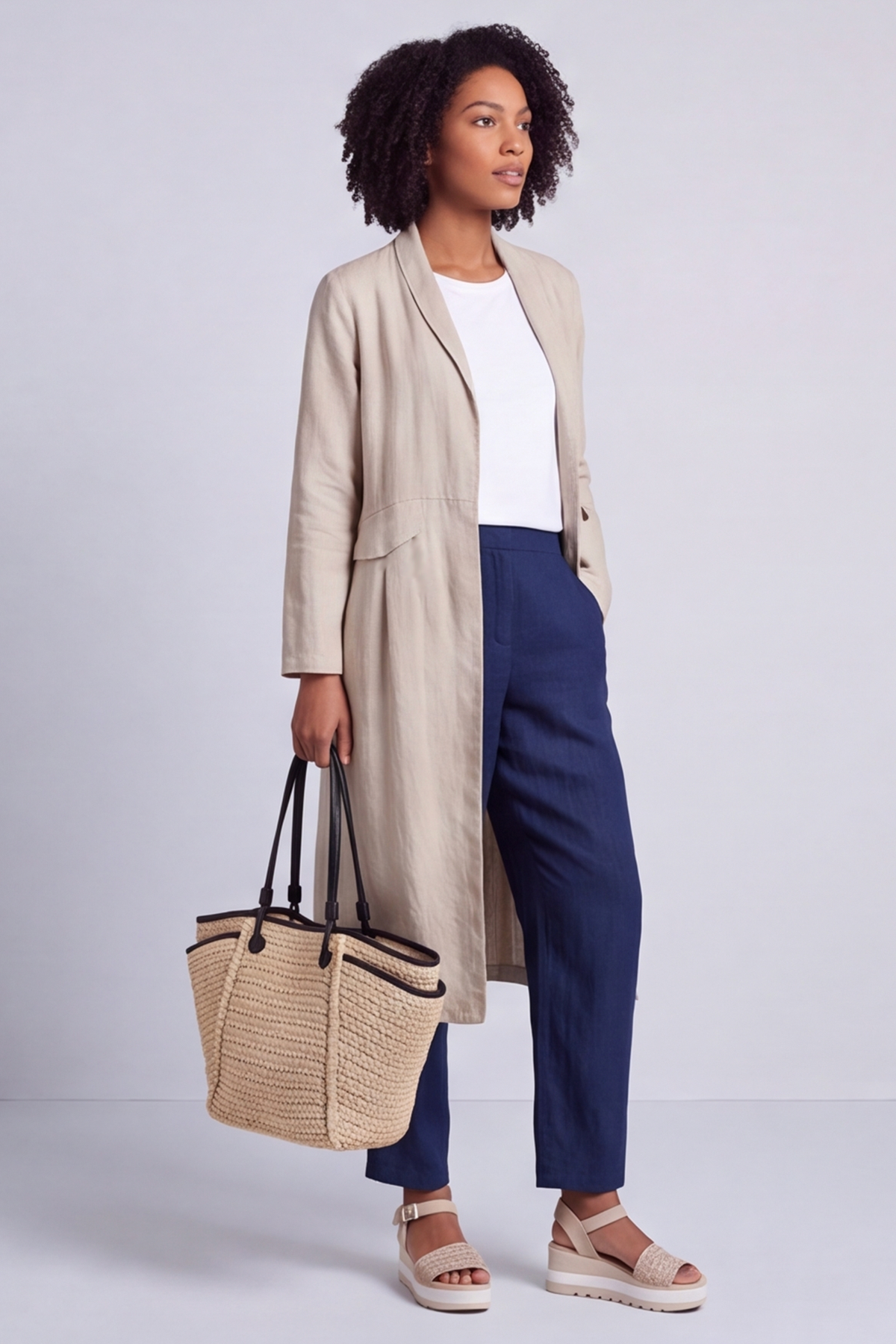 Kapri Linen Stone Jacket