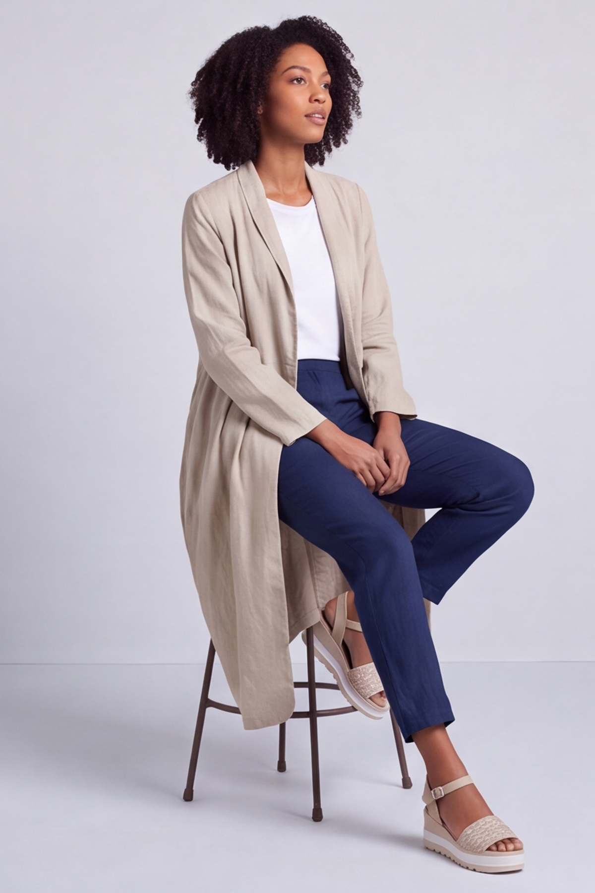 Kapri Linen Stone Jacket