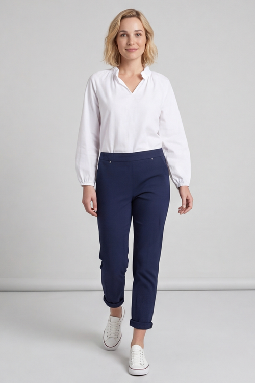 Lorinda Trousers Navy - Image 4