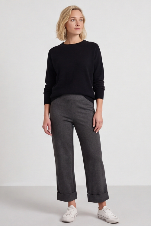 Louisa Trousers Marl Charcoal - Image 4