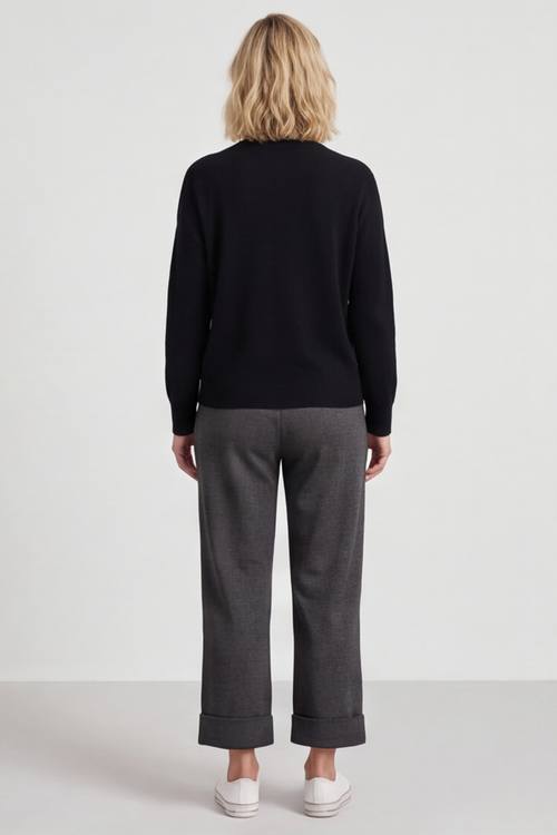 Louisa Trousers Marl Charcoal - Image 5