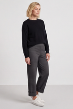 Louisa Trousers Marl Charcoal Marl Charcoal - Louisa Trousers Marl Charcoal