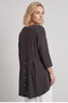 Lulu Button Back Cotton Top Charcoal