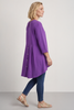 Lulu Button Back Cotton Top Purple
