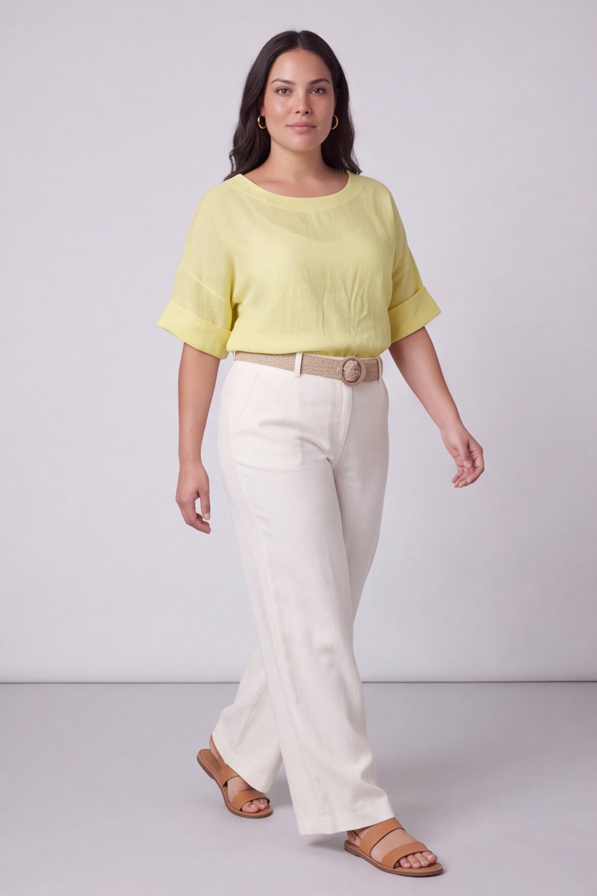 Kyrie Linen Yellow Top