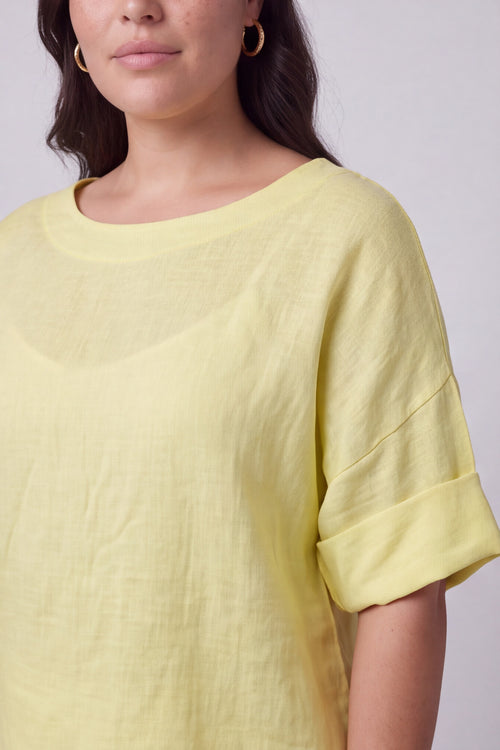 Kyrie Linen Yellow Top - Image 4
