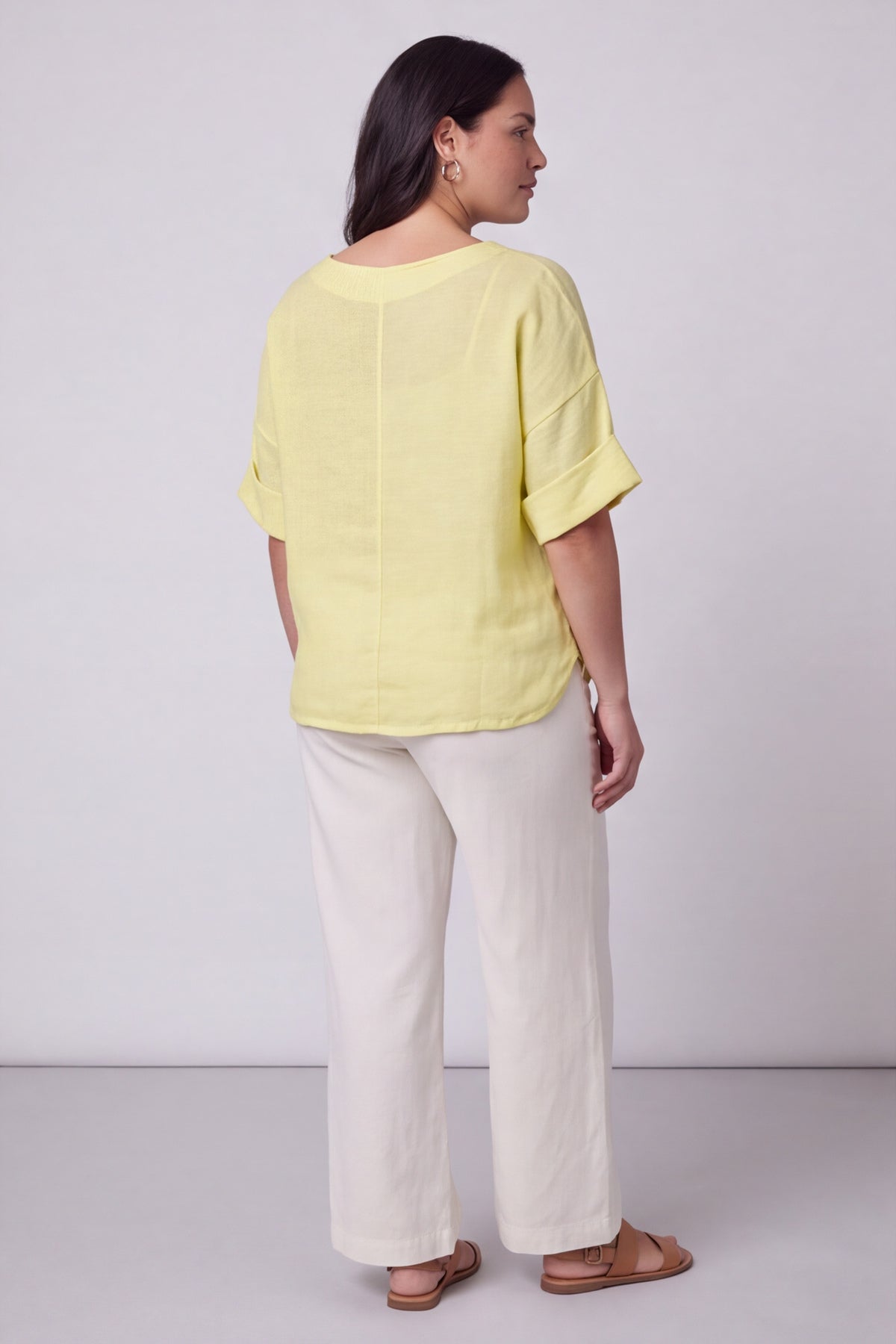 Kyrie Linen Yellow Top