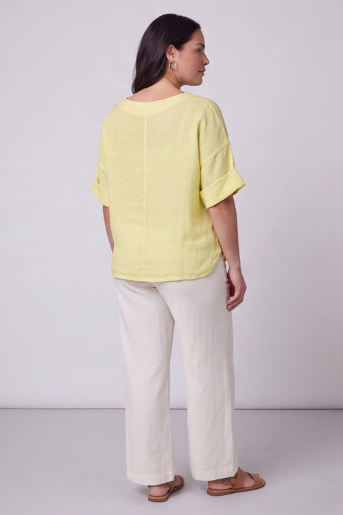 Kyrie Linen Yellow Top - Image 5