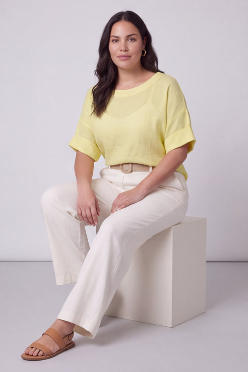 Kyrie Linen Yellow Top - Image 6