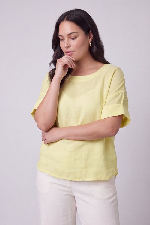 Kyrie Linen Yellow Top - Image 7
