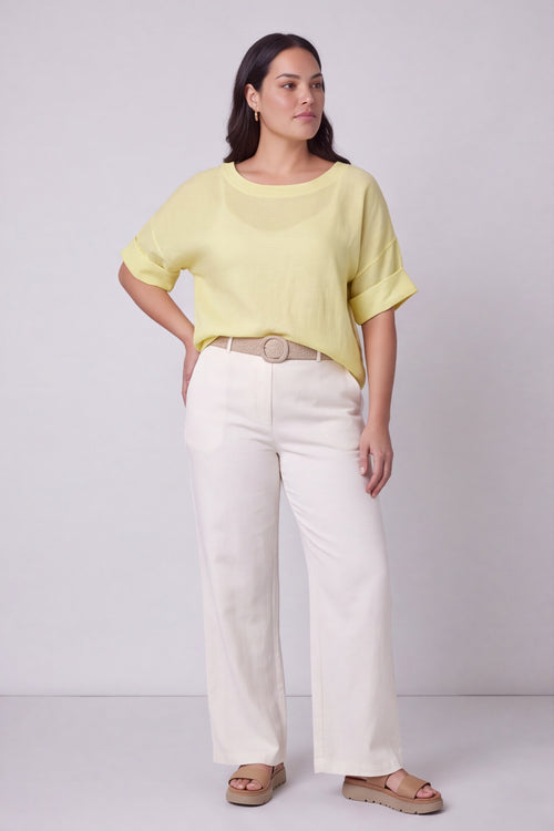 Kyrie Linen Yellow Top - Image 8