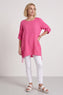 Casey Crinkle Cotton Tunic Fuchsia