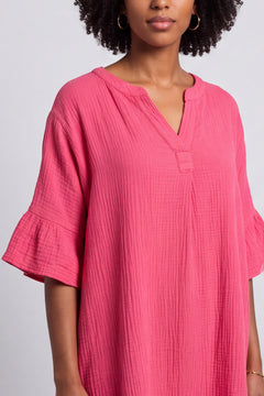 Crespa Crinkle Cotton Dress Baby Pink