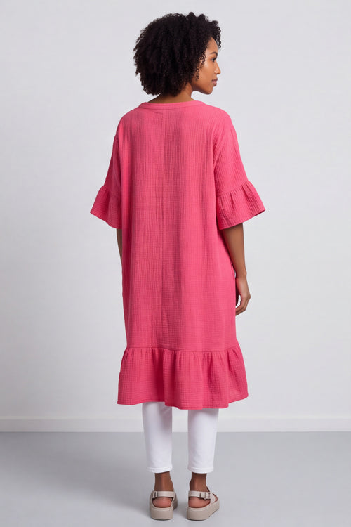 Crespa Crinkle Cotton Dress Baby Pink - Image 6