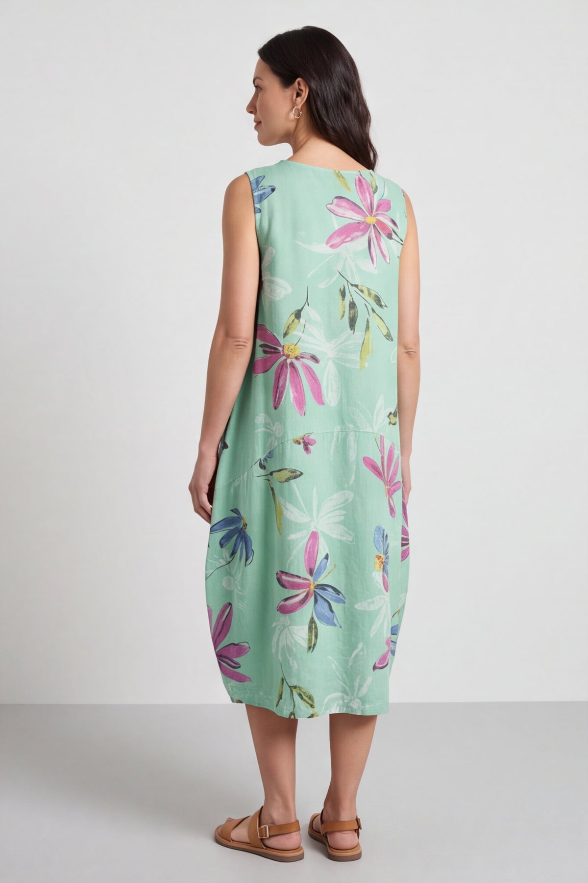 Darcie Floral Print Mint Dress