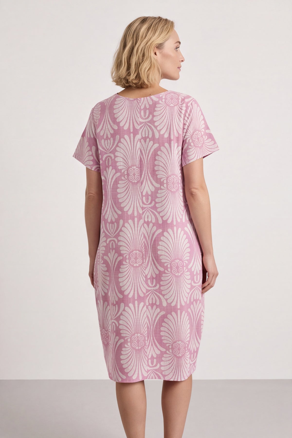 Annalise Print Cotton Pink Dress