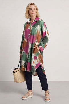 Macie Ink Print Shirt Green