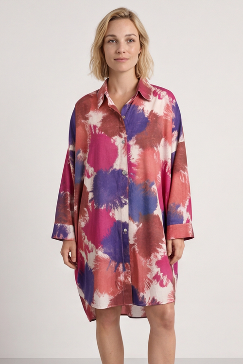 Macie Ink Print Shirt Purple - Image 4