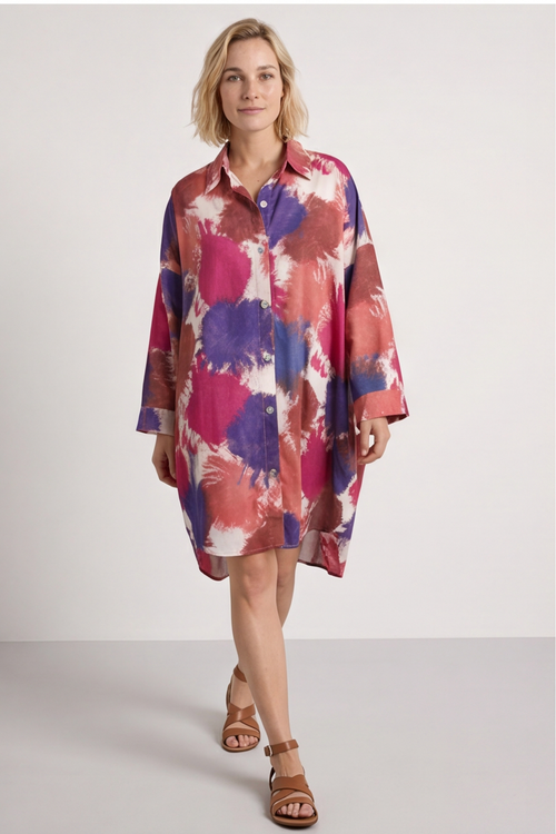 Macie Ink Print Shirt Purple - Image 5