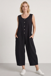 Margot Sleeveless Linen Jumpsuit Black
