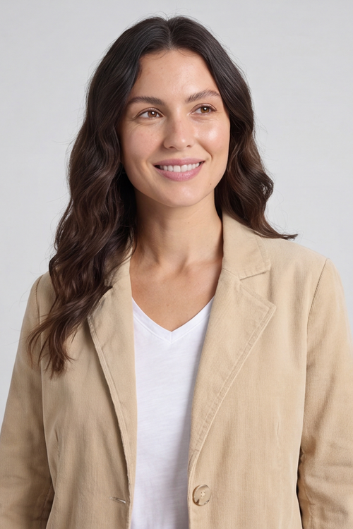 Marina Needlecord Jacket Camel - Image 5