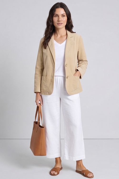 Marina Needlecord Jacket Camel - Image 4