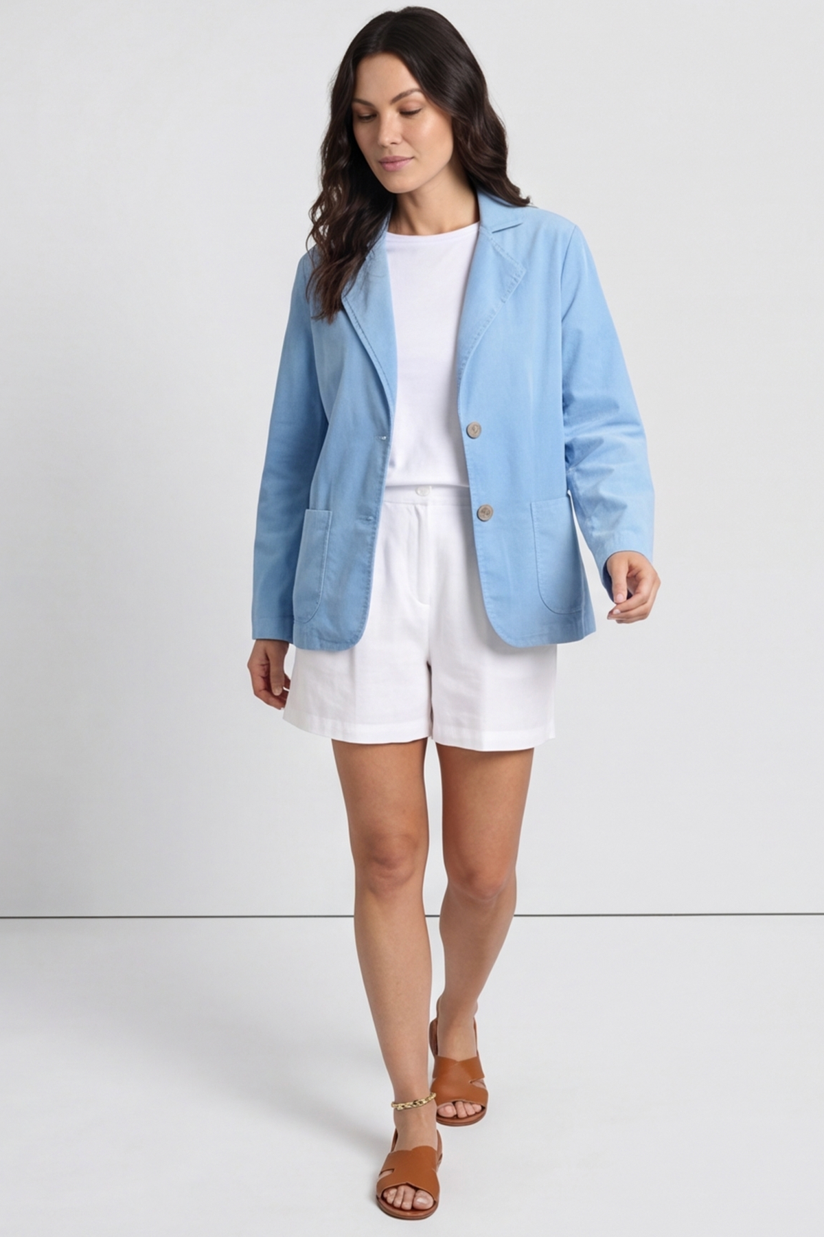 Marina Needlecord Jacket Powder Blue
