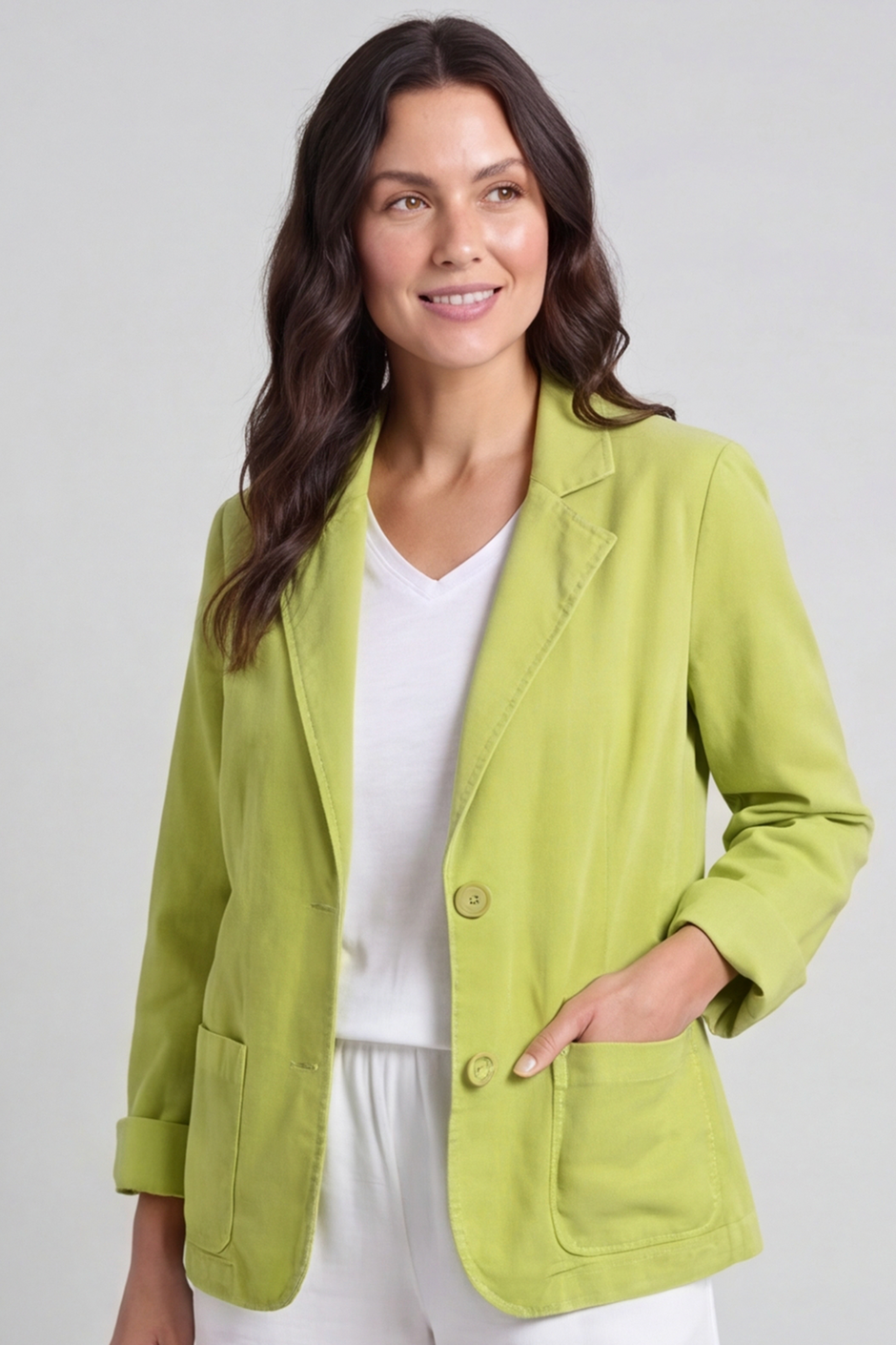 Marina Needlecord Jacket Green