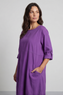 Melany Pocket Cotton Dress Purple