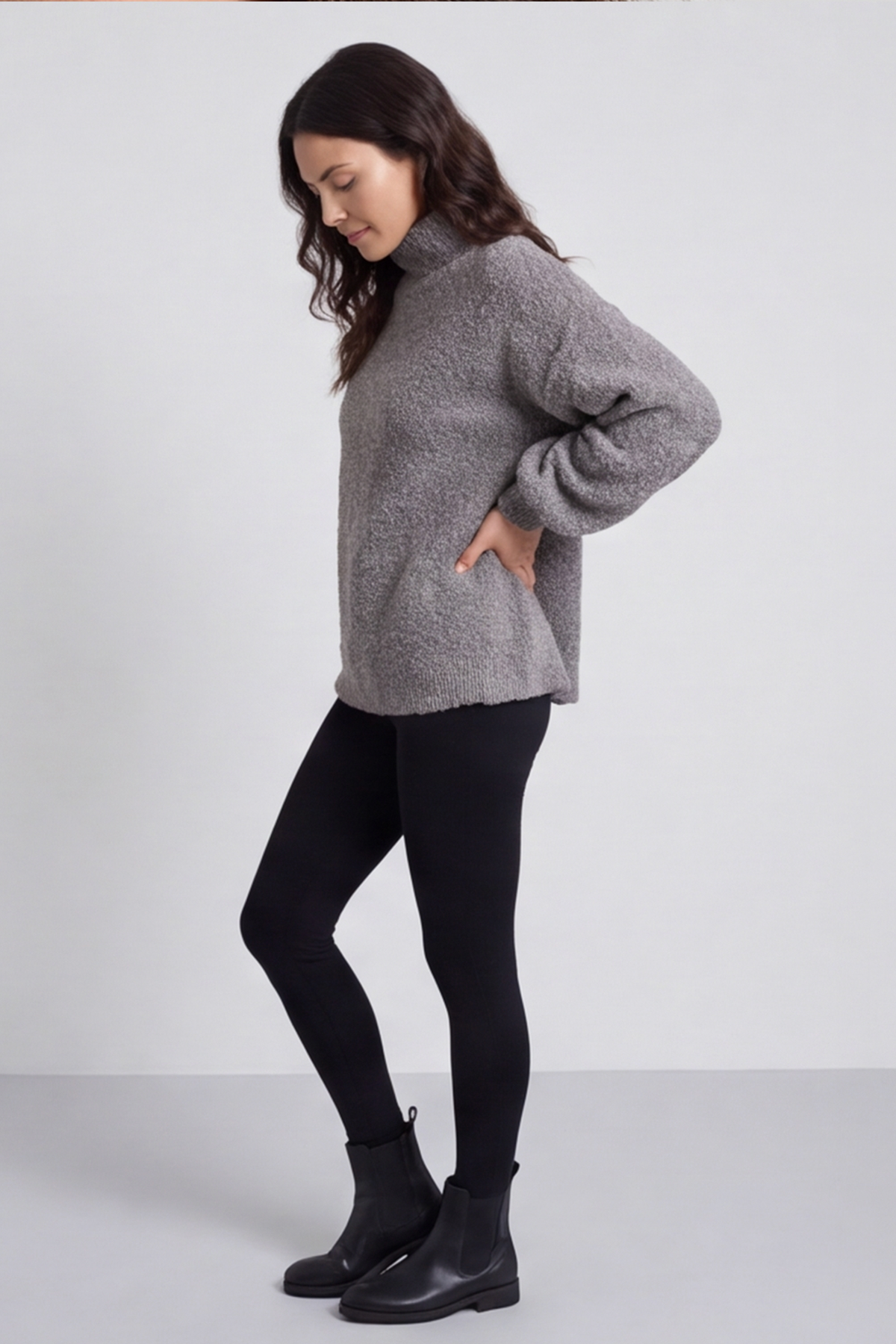 Melesina Boucle Jumper Mid Grey