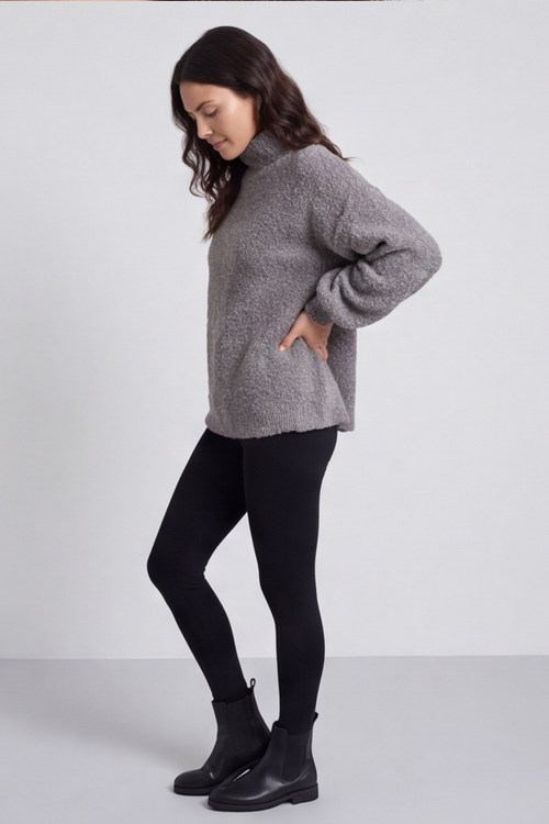 Melesina Boucle Jumper Mid Grey - Image 2