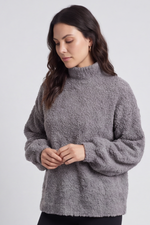 Melesina Boucle Jumper Mid Grey Mid Grey - Melesina Boucle Jumper Mid Grey