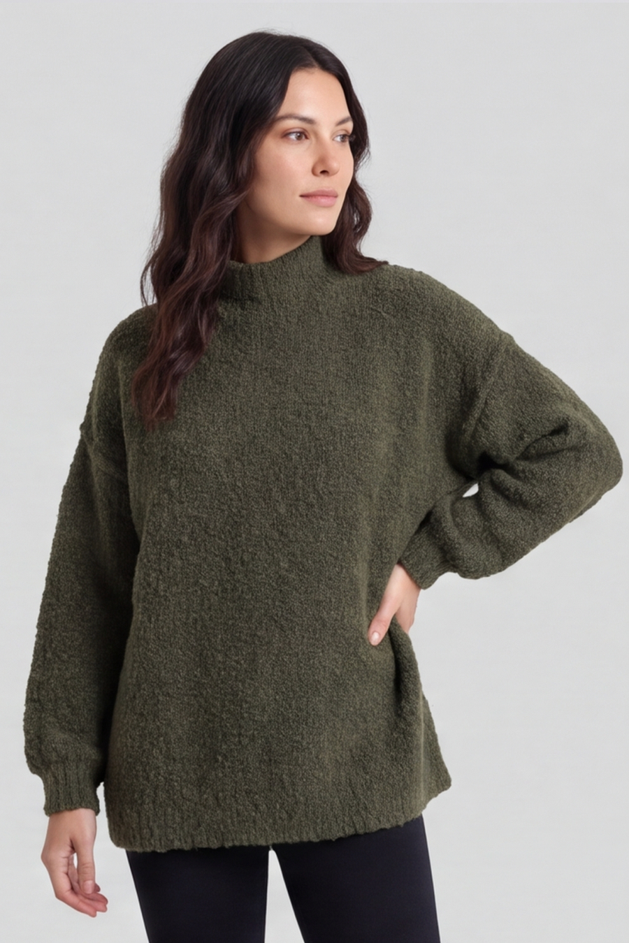 Melesina Boucle Jumper Khaki