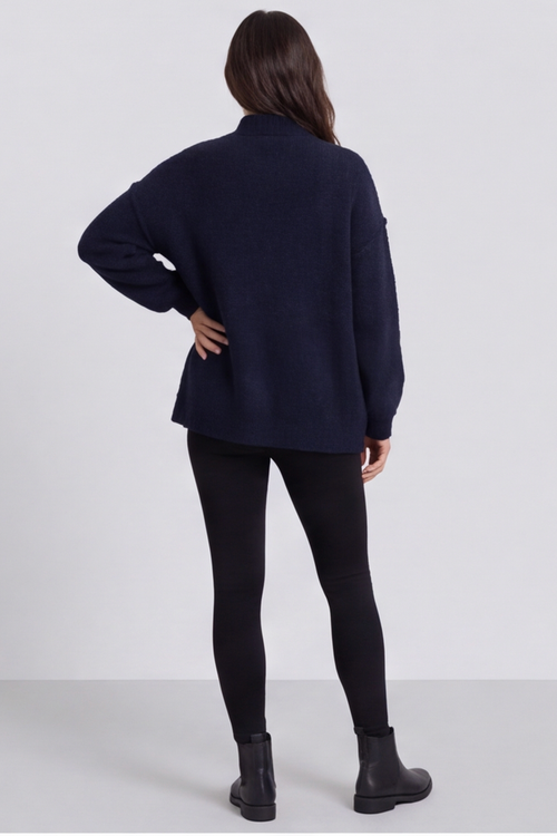 Melesina Boucle Jumper Navy - Image 5