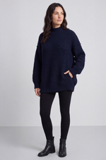 Melesina Boucle Jumper Navy Navy - Melesina Boucle Jumper Navy