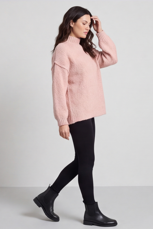 Melesina Boucle Jumper Pink - Image 3