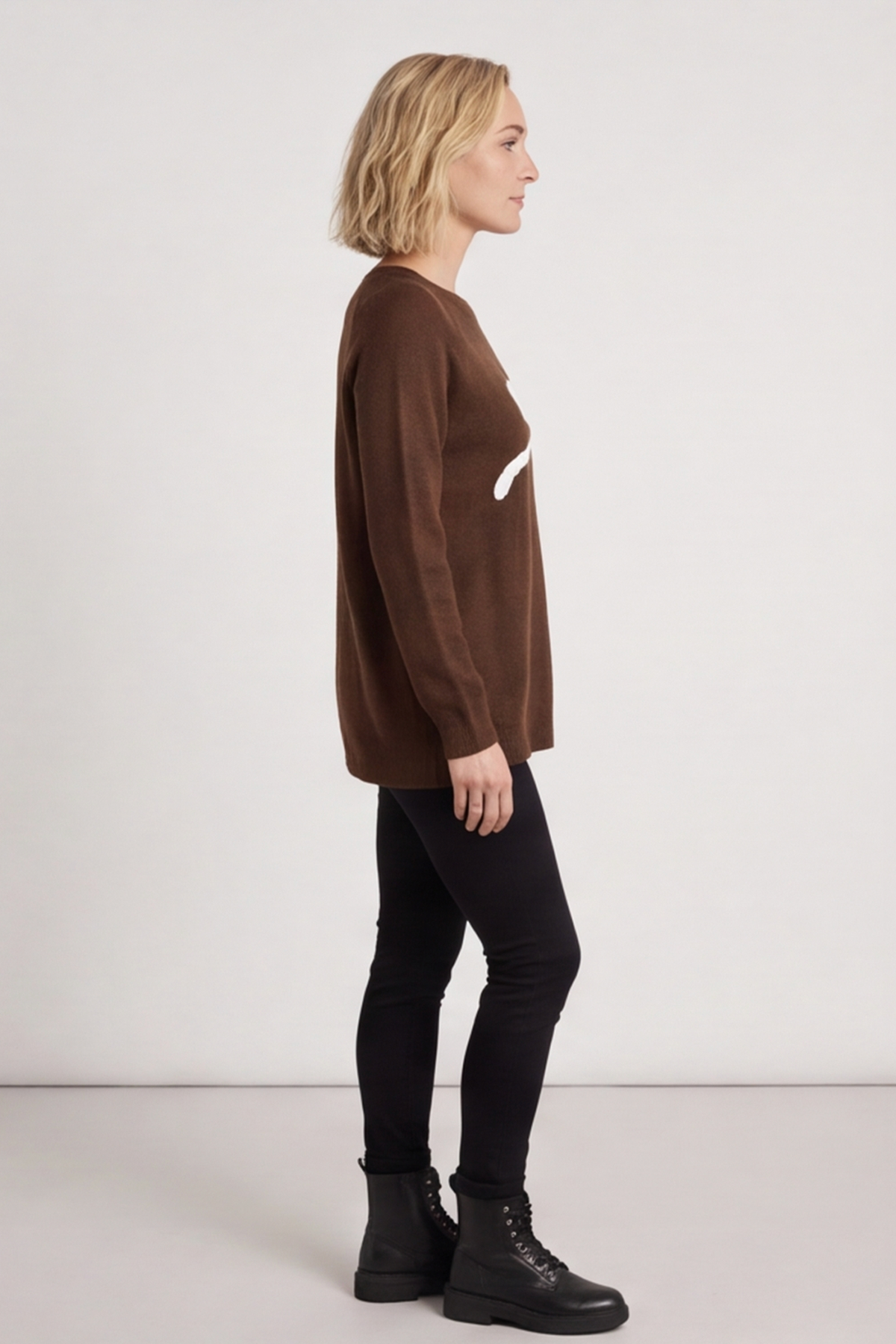 Melinda Bow Knitted Jumper Cocoa