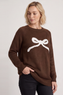 Melinda Bow Knitted Jumper Cocoa