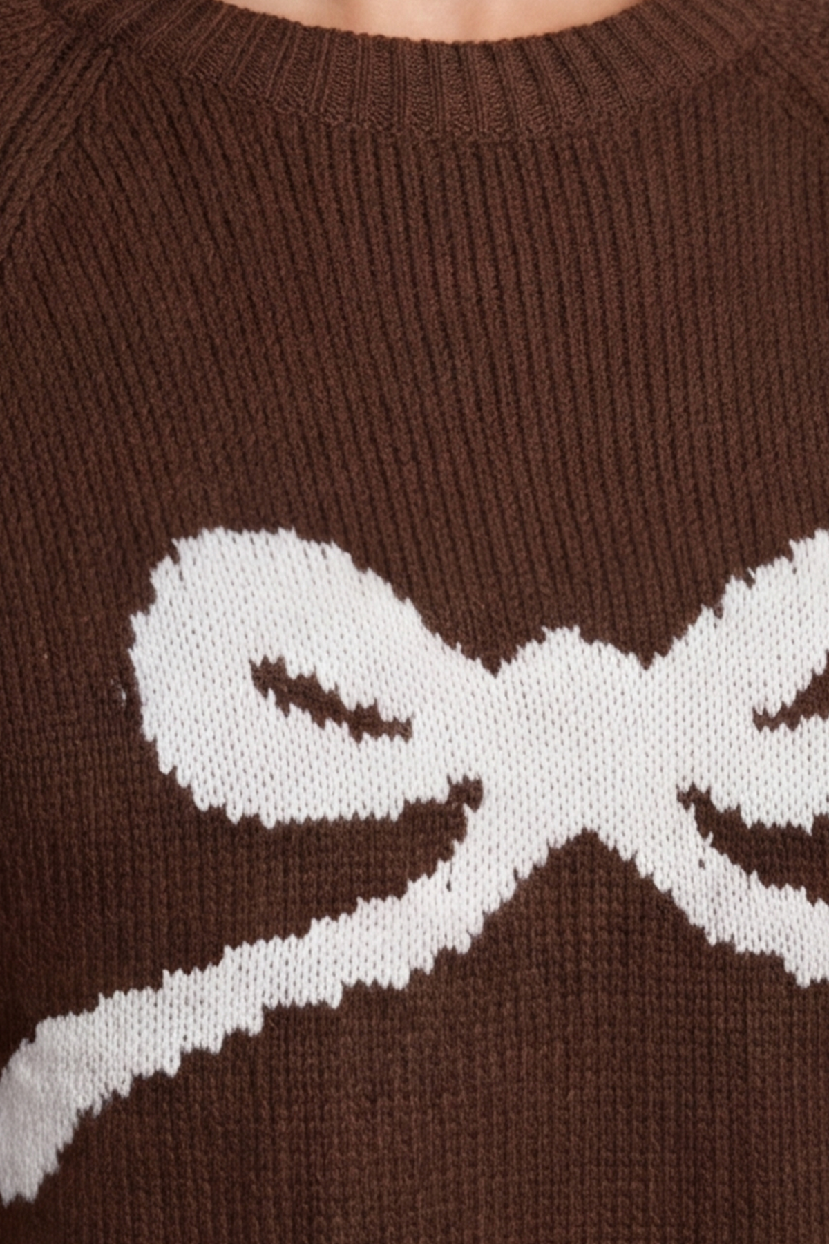 Melinda Bow Knitted Jumper Cocoa