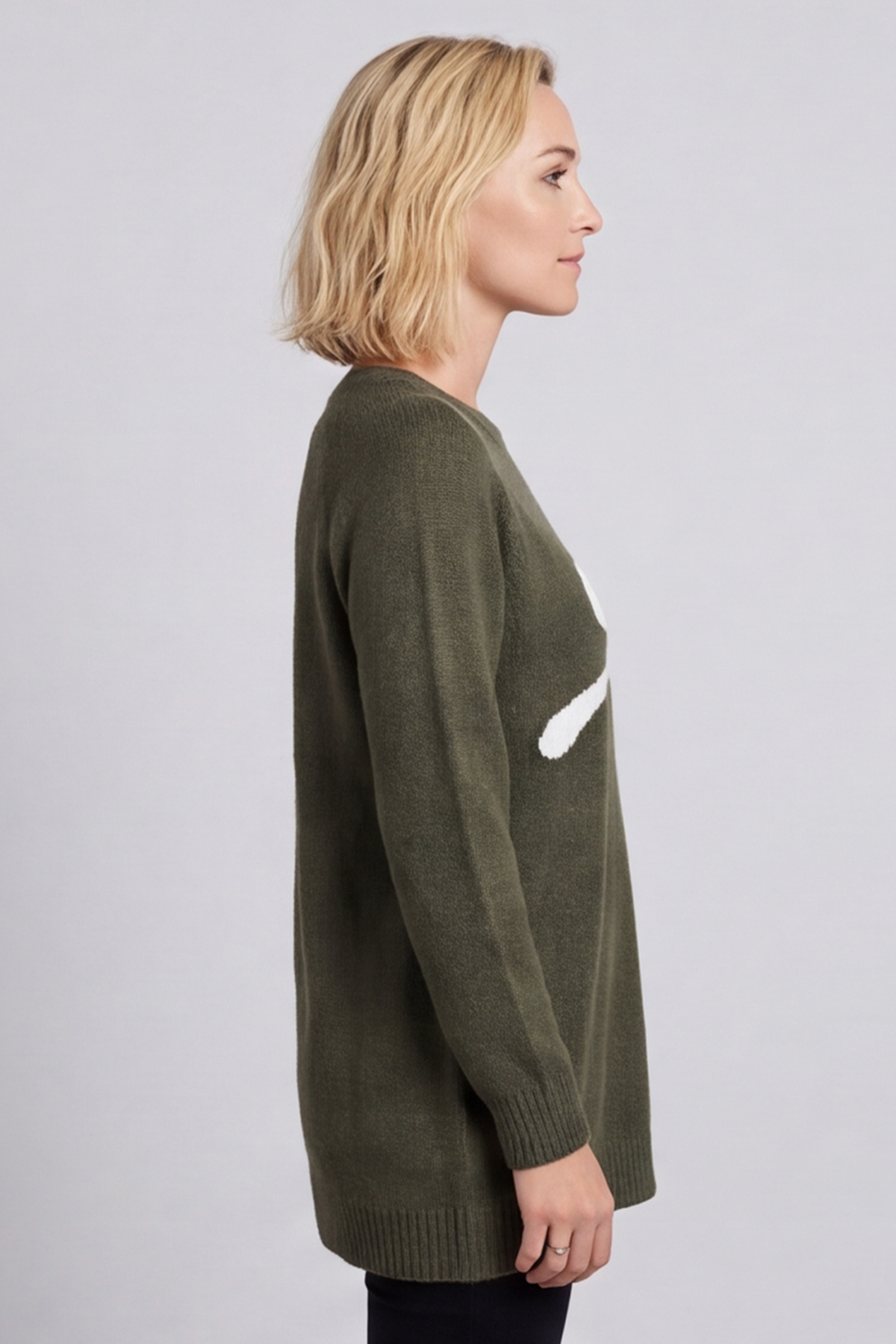 Melinda Bow Knitted Jumper Khaki