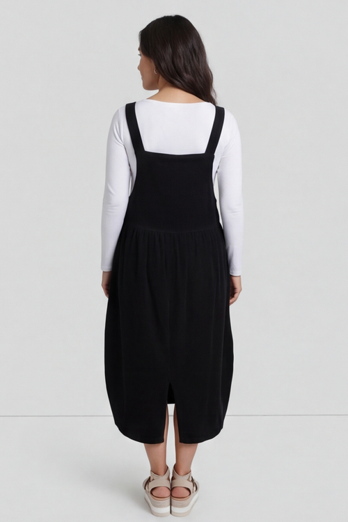 Meredith Needlecord Pinafore Black - Image 4